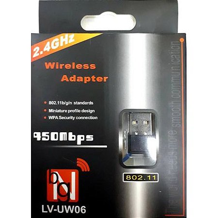 Adaptador Wireless Wifi USB Mini Nano 802.11n