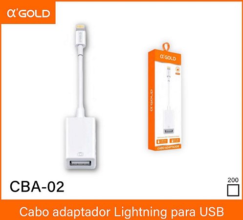 Cabo USB 3.0 OTG para Lightning iPhone CBA-02