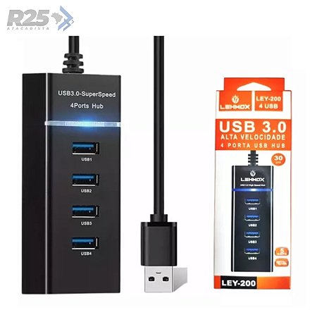 Hub USB 3.0 de 4 Portas