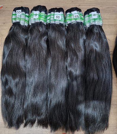 Cabelo humano Liga Prata 40cm 100gr