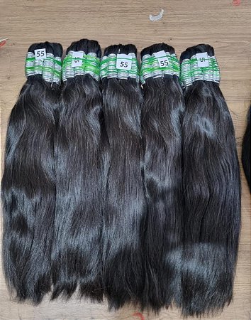 Cabelo humano Liga Prata 60cm 100gr