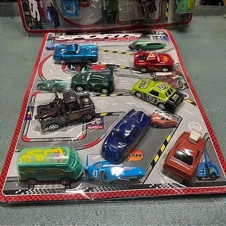 Carrinhos de Brinquedo Fricção Drift Car Vai e Volta 8 Modelos