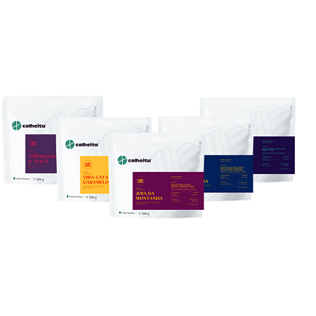 [Kit Degustação 5 pacotes] | Combo 5 Cafés | Explorando Sabores