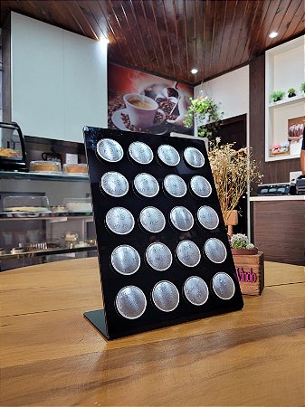 Porta Cápsulas Café Acrílico Preto Nespresso