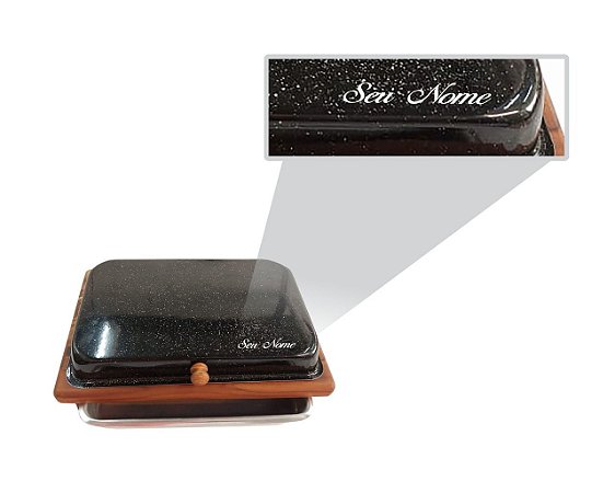 Tábua Inteligente para Churrasco Color Grill M Preta Personalizada