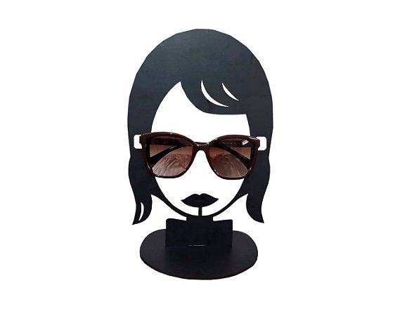 Expositor de Óculos Masculino/Feminino Preto  MDF 3mm