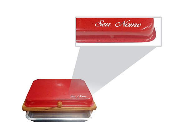 Color Grill G Tábua Inteligente para Churrasco Vermelha 43cm Personalizada
