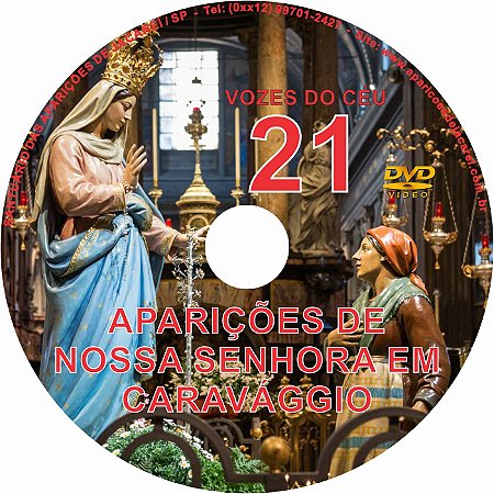 DVD VOZES DO CÉU 21- Filme das Aparições de Nossa Senhora à Vidente Gianneta Vacchi em Caravággio- Itália