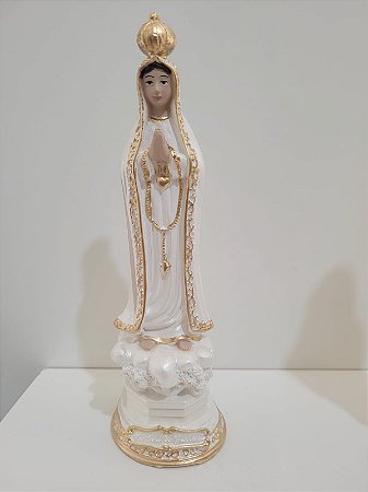 Imagem de Nossa Senhora de Fátima com coroa - 20 cm