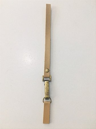 Alça p/ bolsa de mão - Bege - 1x15cm - Ouro velho