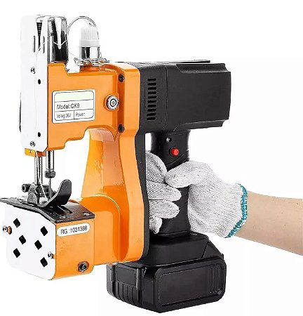 MÁQUINA DE COSTURAR SACO PORTÁTIL COM BATERIA MEGAMAK MK-GK9-900A (BIVOLT)