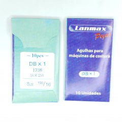 Kit com 10 Agulhas de Costura - DBx1 16x231 - 16 - Lanmax - Máquina Industrial Reta