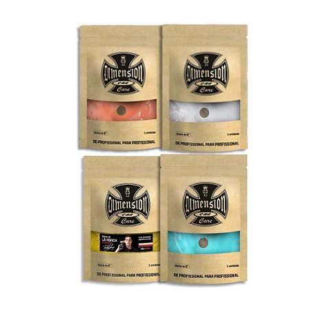 Kit Boina Espuma 6" Polegadas - Corte Agressivo - Corte - Refino - Lustro -Dimension