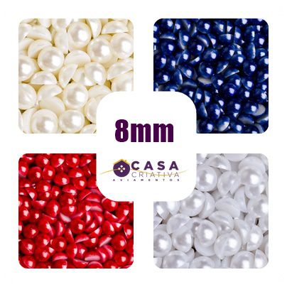 MEIA PÉROLA - 8MM - PCT C/500 GR