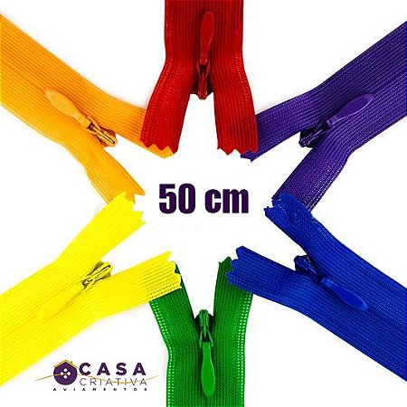 ZIPER INVISÍVEL - 50CM - Nº3 - PCT C/100 UNID.