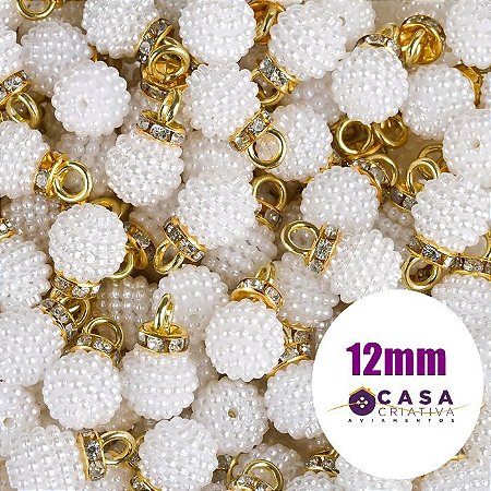 PINGENTE DE PÉROLA C/STRASS - PCT C/250 UNID.