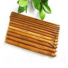 AGULHAS DE BAMBU PARA CROCHÊ C/12 UNIDADES  -  VARIOS TAMANHOS