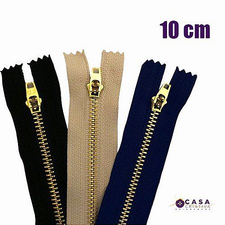 ZIPER METAL AUTOMÁTICO – 10CM- Nº4 – PCT C/ 10 UNID.