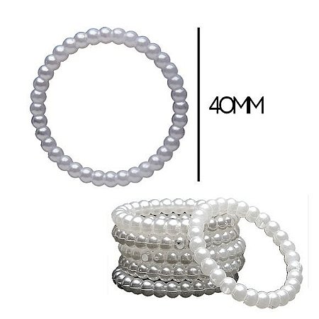 PORTA GUARDANAPO ARGOLA DE PÉROLA - 40MM - PCT C/100 UNIDADES