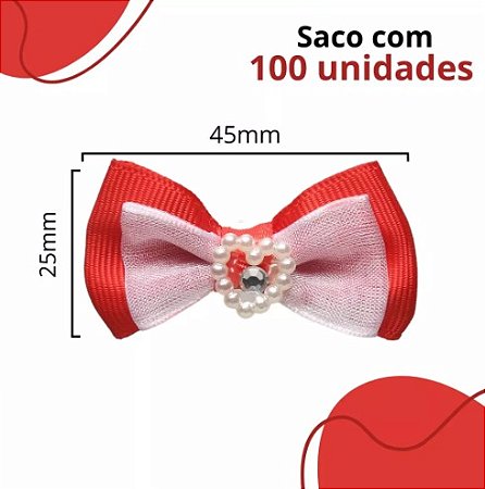 Aplique de Laço de Cetim - APL-11 - Pct c/100 Unid.