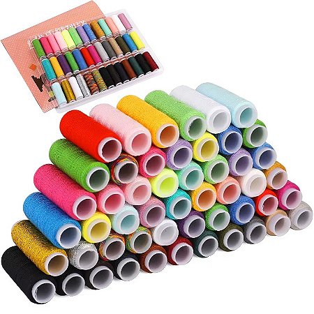 Kit C/39 Retrós de linha de costura c/91mts - Cores Sortidas