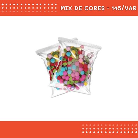 Aplique Pom Pom Cereja - Pacote c/100 unidades - Laços e artesanato COR:MIX-145/VAR