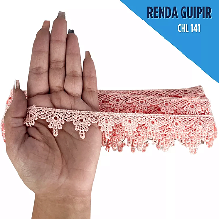 Renda Guipir CHL-141 2.0 Cm -  Rolo C/13.7 Metros Cor:Salmao