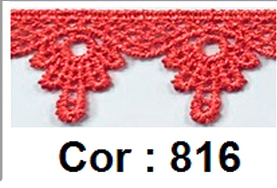 Renda Guipir CHL-141 2.0 Cm -  Rolo C/13.7 Metros Cor:Coral