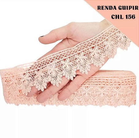 Renda Guipir CHL-156 5.0 Cm -  Rolo C/13.7 Metros Cor:Salmao