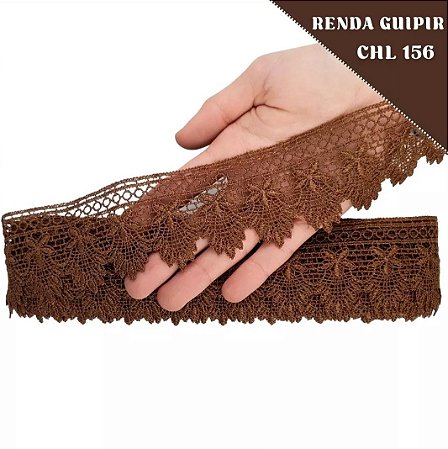 Renda Guipir CHL-156 5.0 Cm -  Rolo C/13.7 Metros Cor:Marrom