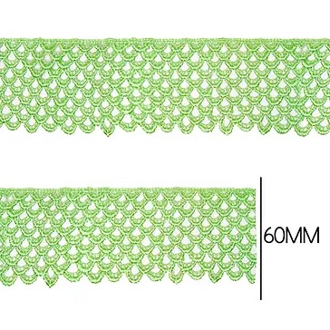 Renda Guipir CHL-160 - 6.0 Cm -  Rolo C/13.7 Metros Cor:Verde-Limao