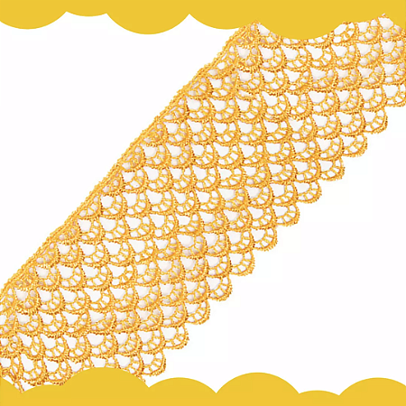 Renda Guipir CHL-160 - 6.0 Cm -  Rolo C/13.7 Metros Cor:Amarelo-Ouro