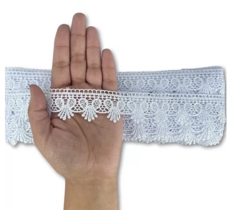 Renda Guipir CHL-425 3.5 Cm -  Rolo C/13.7 Metros Cor:Branco