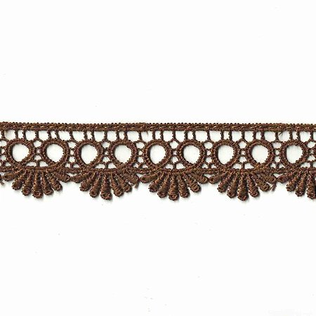 Renda Guipir CHL-113 - 2.5 Cm -  Rolo C/13.7 Mts Cor:Marrom