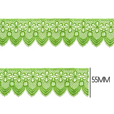 Renda Guipir CHL-133 - 6.0 Cm -  Rolo C/13.7 Metros Cor:Verde-Limao