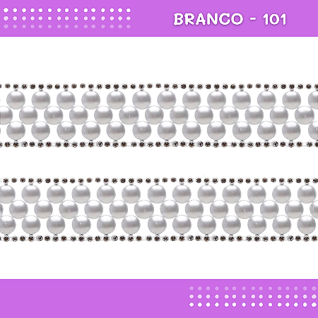 Galão Perolado Aljofre - SPF-48 - Rolo C/05 mts COR:BRANCO-101