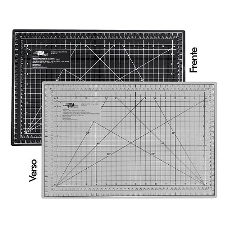 Base De Corte Dupla Face A3 - 30X45Cm - Preto e Cinza Ref: AT-45X30PC