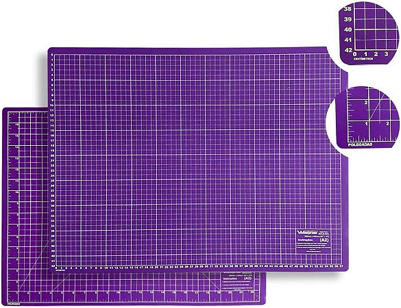 Base De Corte A2 Roxo - 60X45Cm - Patchwork Artesanato Scrapbook Ref: AT-60X45RX