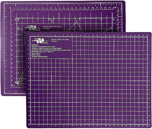 Base De Corte A4 Roxo - 22X30Cm - Patchwork Artesanato Scrapbook Ref: AT-22X30RX