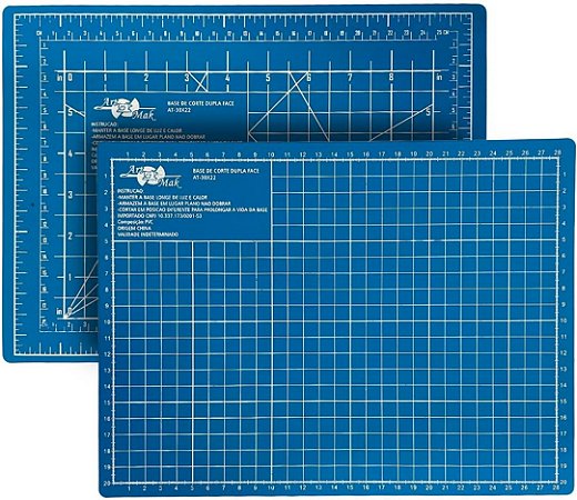 Base De Corte A4 Azul - 22X30Cm - Patchwork Artesanato Scrapbook Ref: AT-22X30AZ