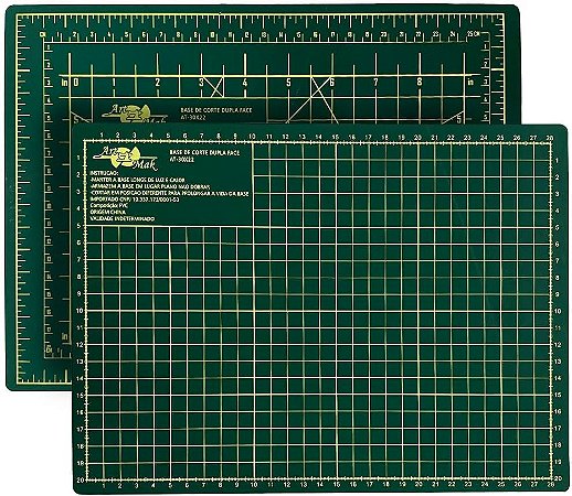 Base De Corte A4 Verde - 22X30Cm - Patchwork Artesanato Scrapbook Ref: AT-22X30V