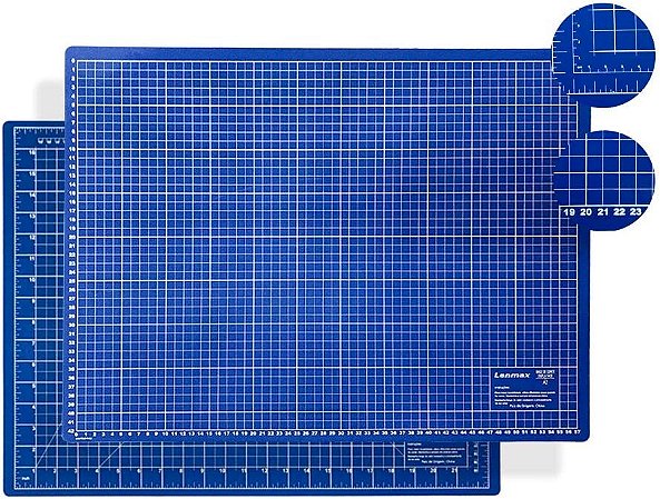 Base De Corte A3 Azul - 30X45Cm - Patchwork Artesanato Scrapbook Ref: AT-45X30AZ