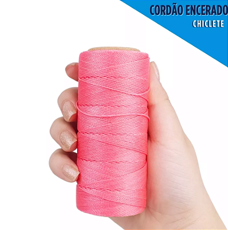 Cordão Encerado P/ Artesanato - 1mm - Rolo C/100 Mts COR:ROSA-CHICLETE