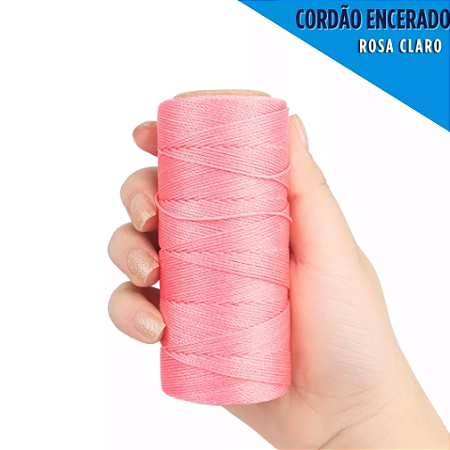 Cordão Encerado P/ Artesanato - 1mm - Rolo C/100 Mts COR:ROSA-CANDY