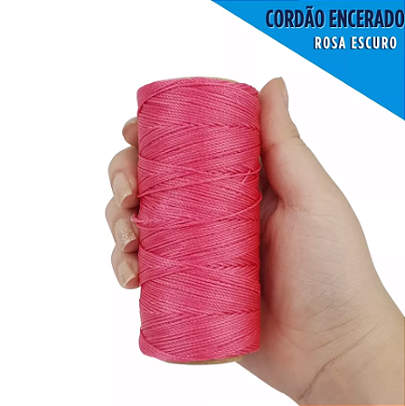 Cordão Encerado P/ Artesanato - 1mm - Rolo C/100 Mts COR:PINK