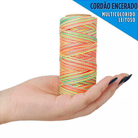 Cordão Encerado P/ Artesanato - 1mm - Rolo C/100 Mts COR:MULTCLARO