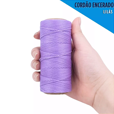 Cordão Encerado P/ Artesanato - 1mm - Rolo C/100 Mts COR:LILAS