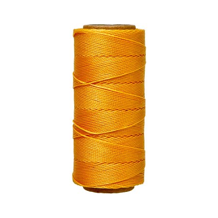 Cordão Encerado P/ Artesanato - 1mm - Rolo C/100 Mts COR:AMARELO-OURO