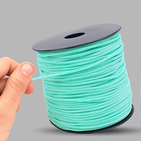 Fio Náutico - 2,5 mm - Rolo C/100 Mts - Cordão De Poliéster Cor:VERDE-BEBE-238