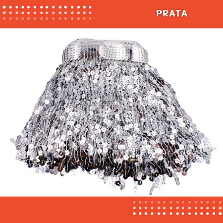 Franja Paetê Lantejoula MOD:01-20cm - Rl C/9.14 Metros PRATA